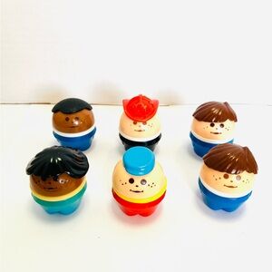 Little Tikes Toodle Tots Chunky People Figures Lot(6) Read Square Bottom